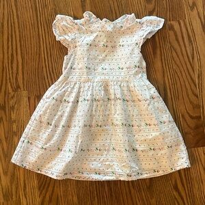 Janie and Jack toddler rose print Swiss dot dress 2T